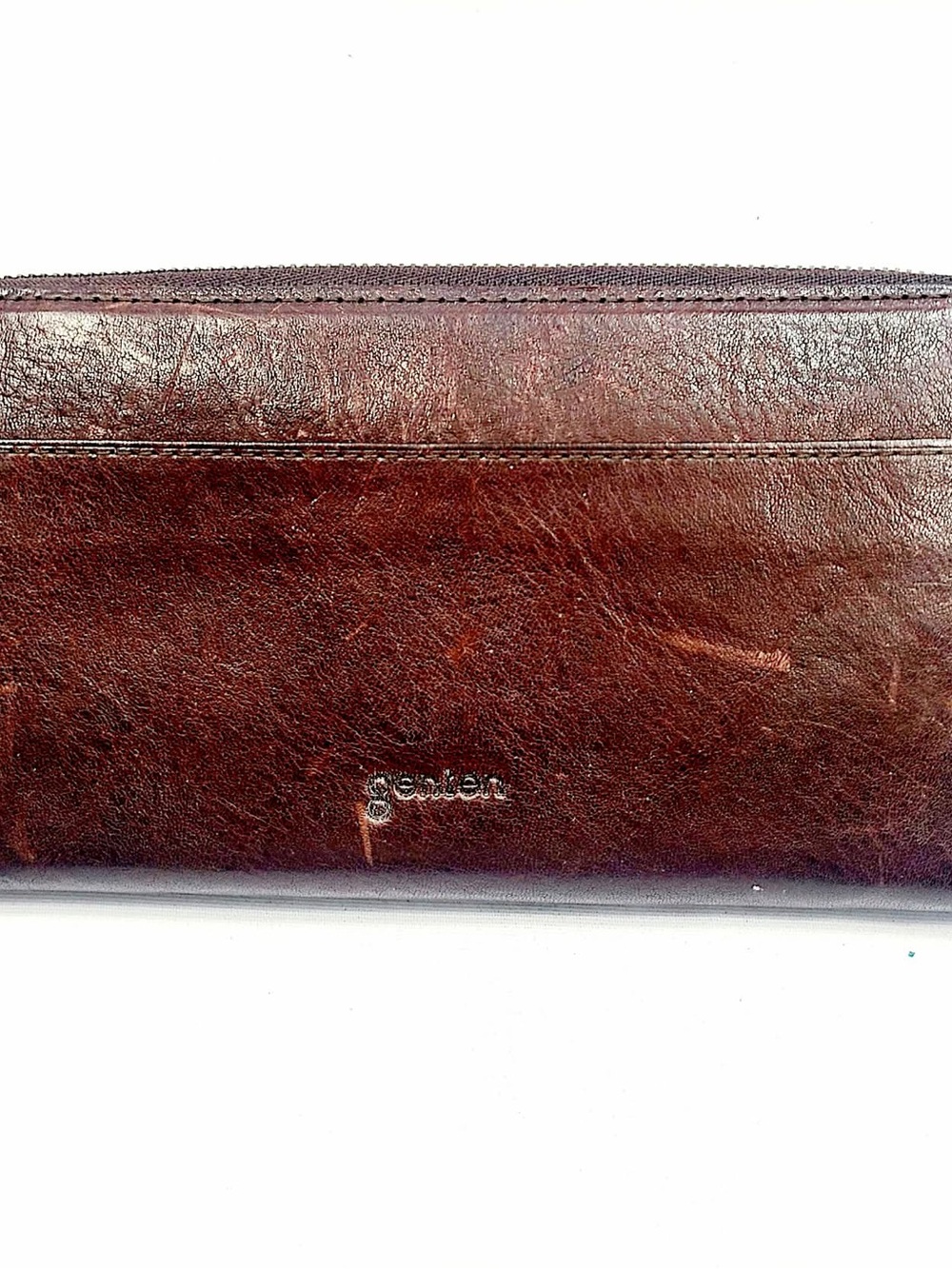 Brown Leather Men's Zip Wallet - Classic Long Wallet